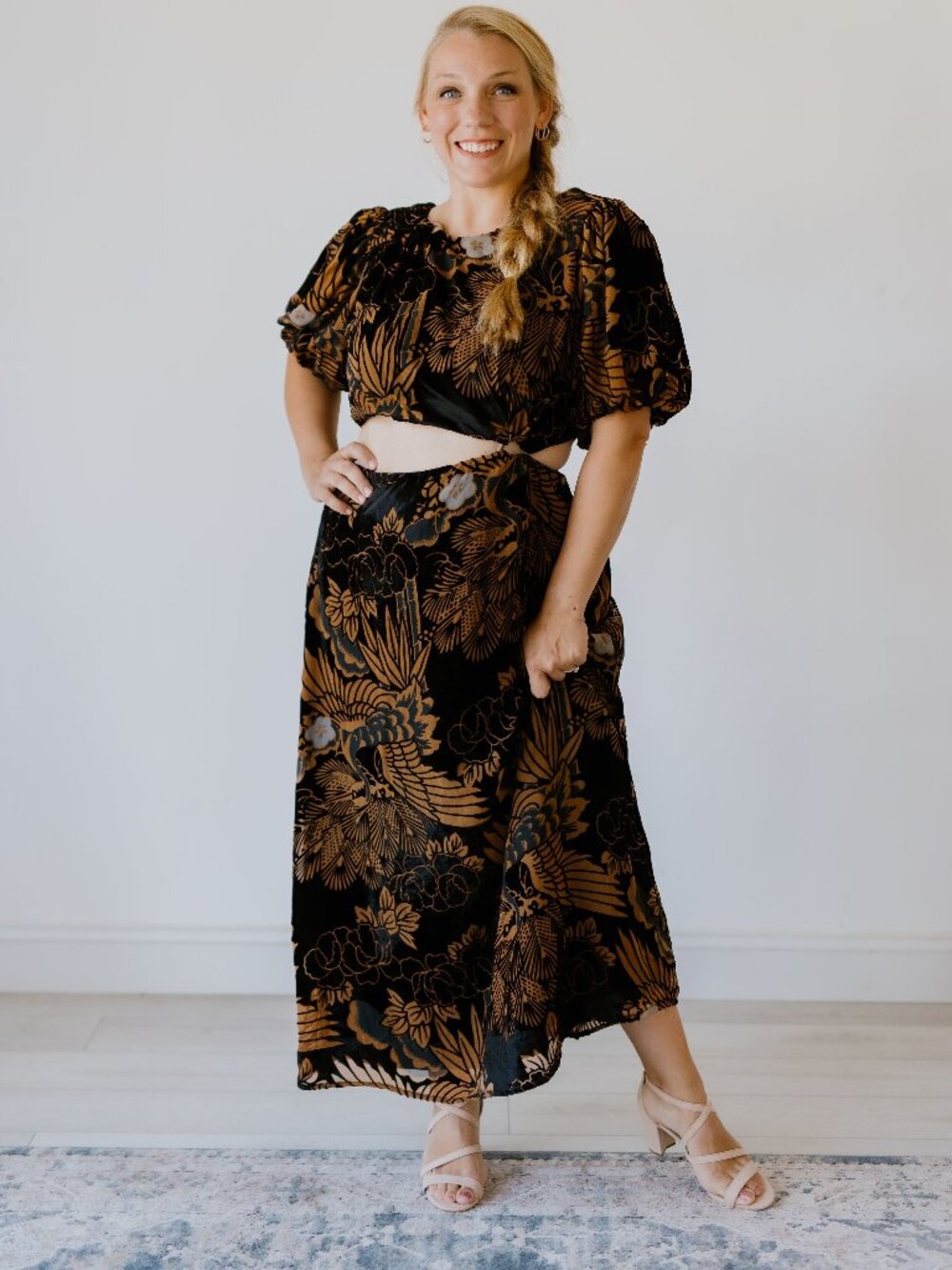 Let Me Burn Out Anthropologie Velvet Maxi Dress Size Large